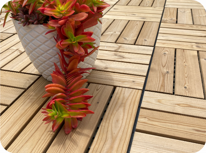 Bahçeye kurulmuş modern tasarımlı, dış mekana uygun bir thermowood sauna