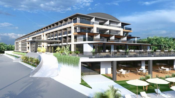 Sea World Resort and Spa otelinin modern tasarımlı, balkonlu, konforlu aile odası