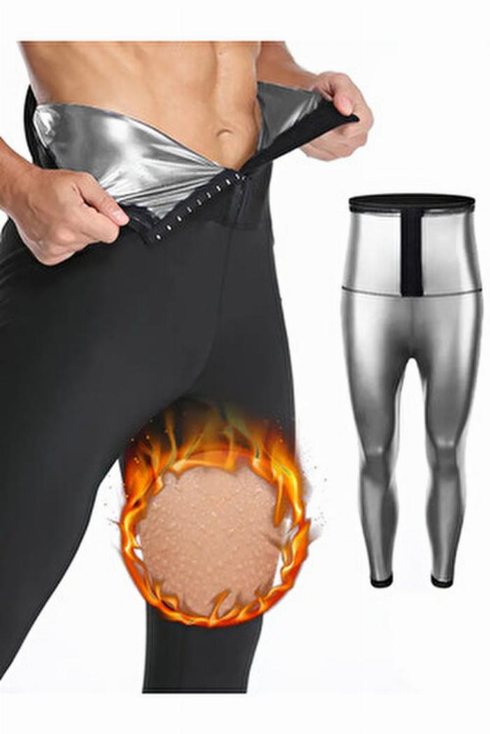 siyah sauna kıyafeti giymiş spor salonunda antrenman yapan fit bir kadın